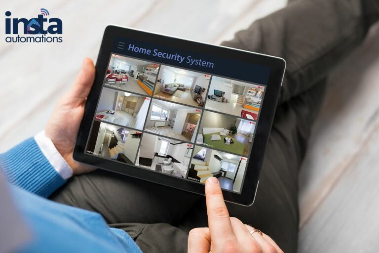 Home security System checking by a Owner on a Tab.